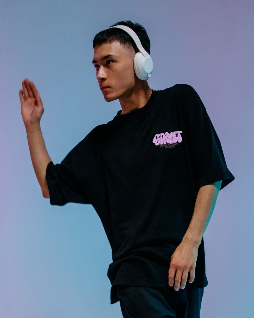 Street SM 25 Double Sided T-paita, Musta