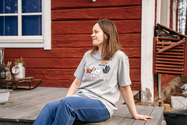 Aurora Rights For All T-paita, Cool Heather Grey