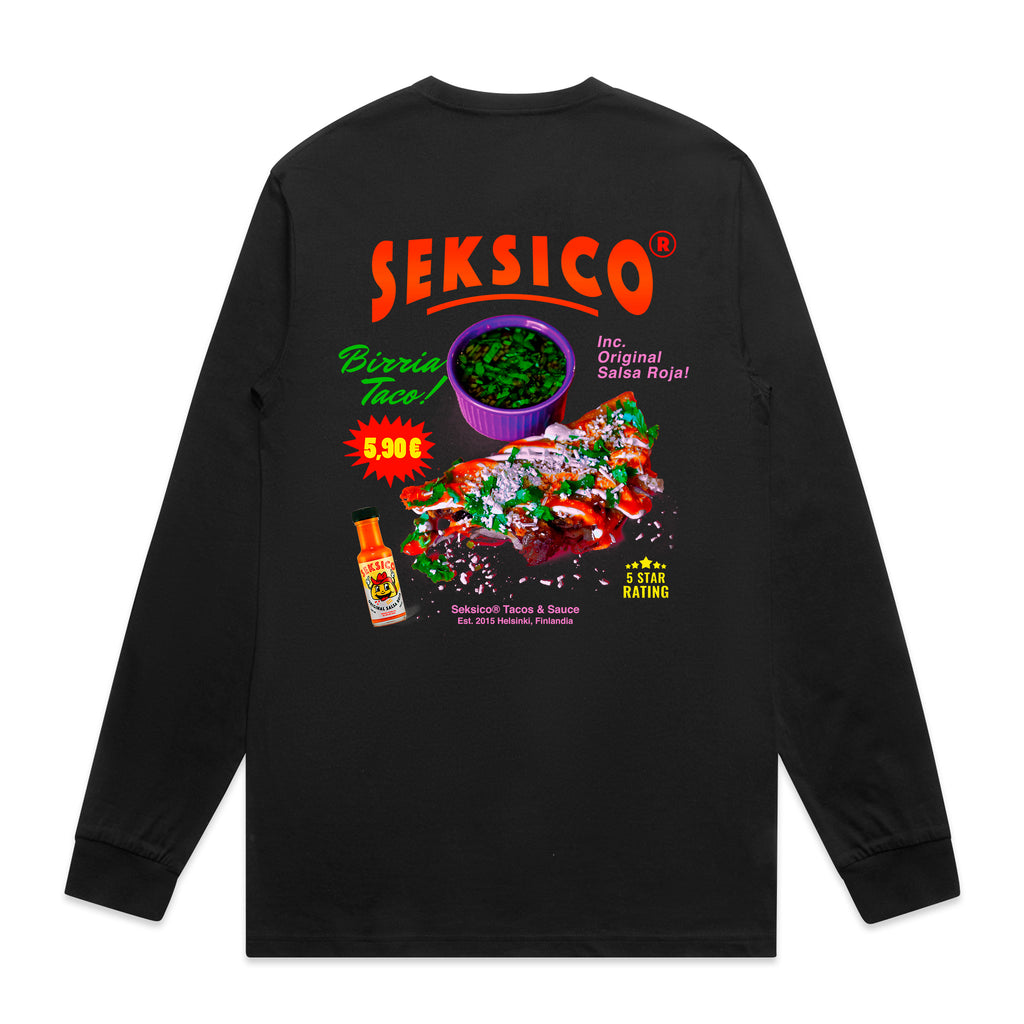 SEKSICO Birria Long Sleeve T-paita musta