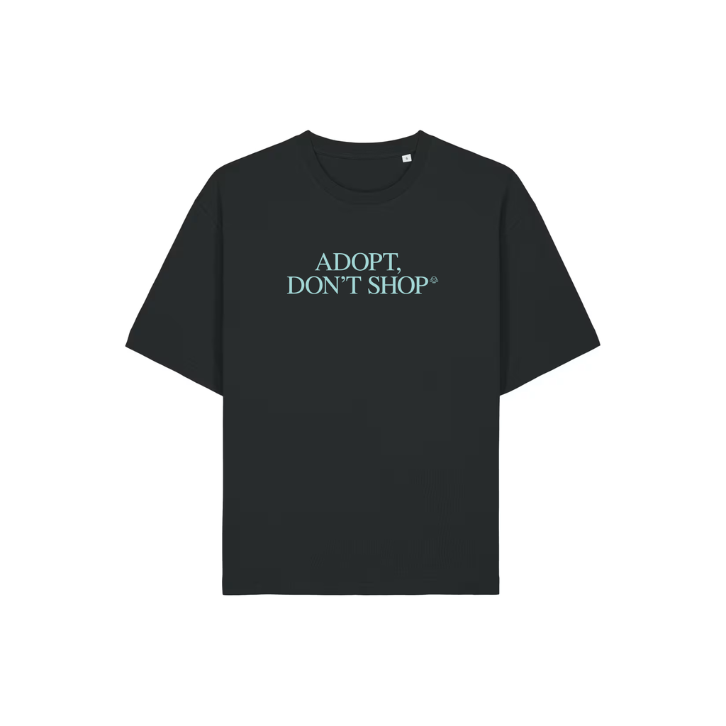 Adopt Don't Shop, Oversize, Black