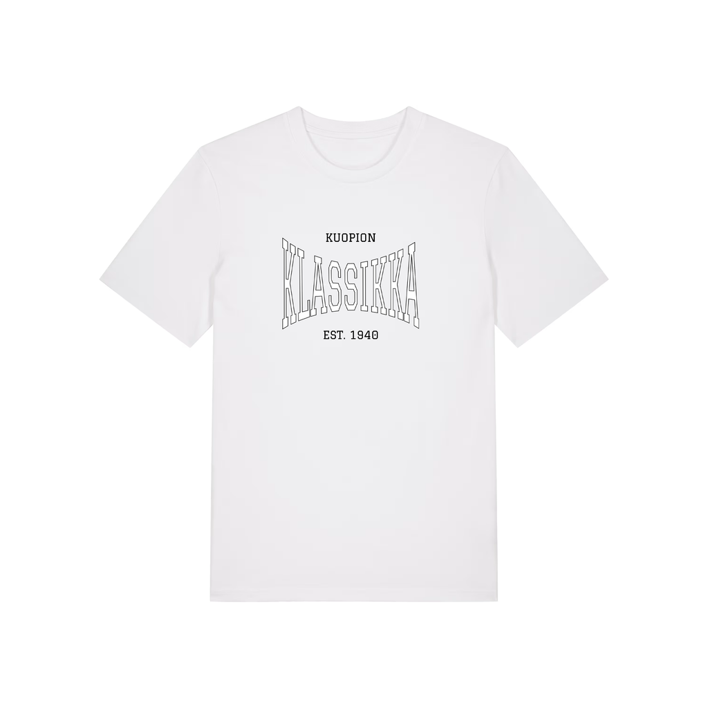 Klassikka Unisex Squeeze T-paita, White