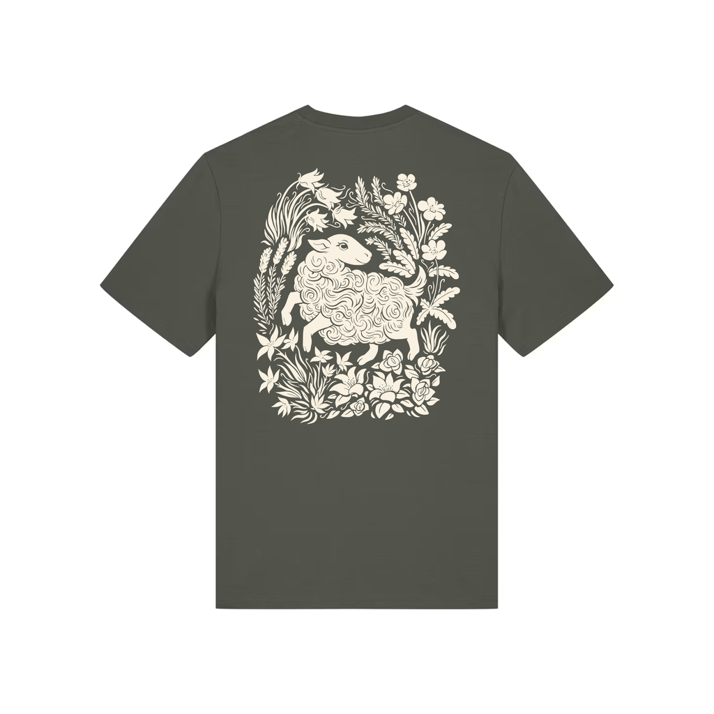 Aurora Kukkalammas T-paita, Khaki