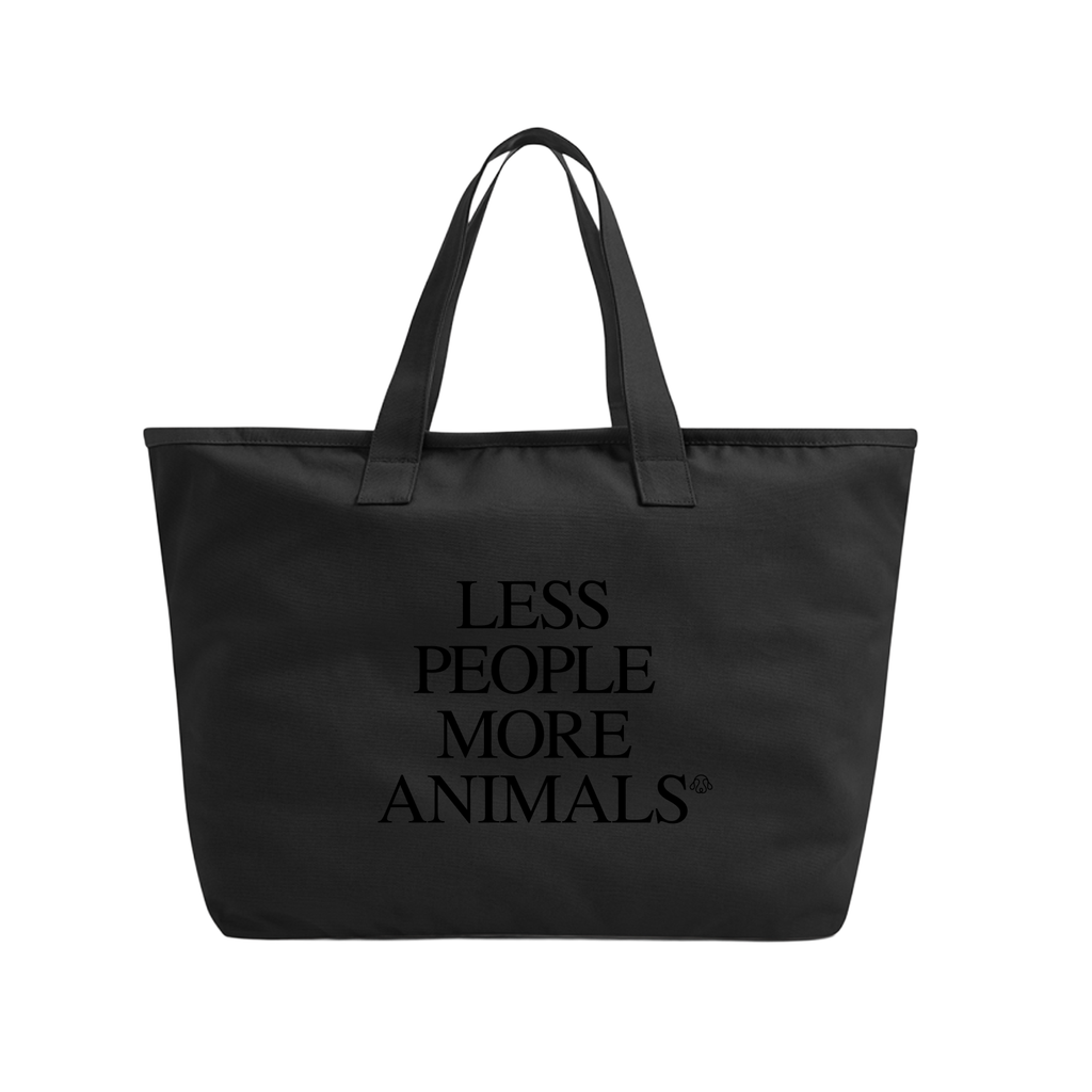 Less People More Animals, Maxi Tote Zipper
