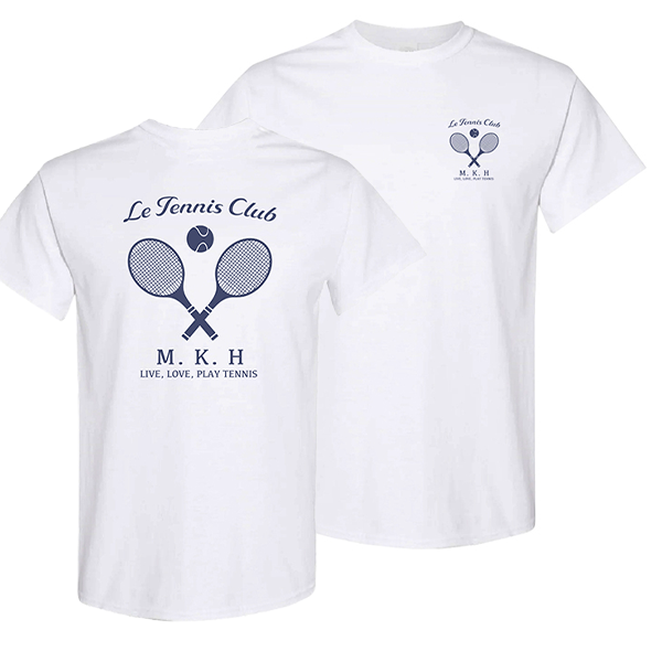 Vintage Sport Le Tennis Double Sided, White