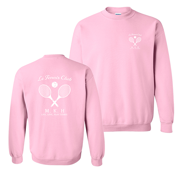 Vintage Sport Le Tennis Double Sided College, Pink