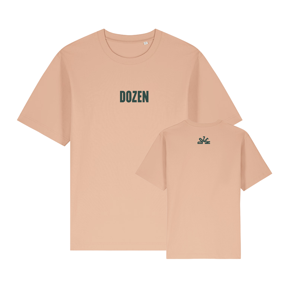 DOZEN Logo Relaxed T-paita, Peach