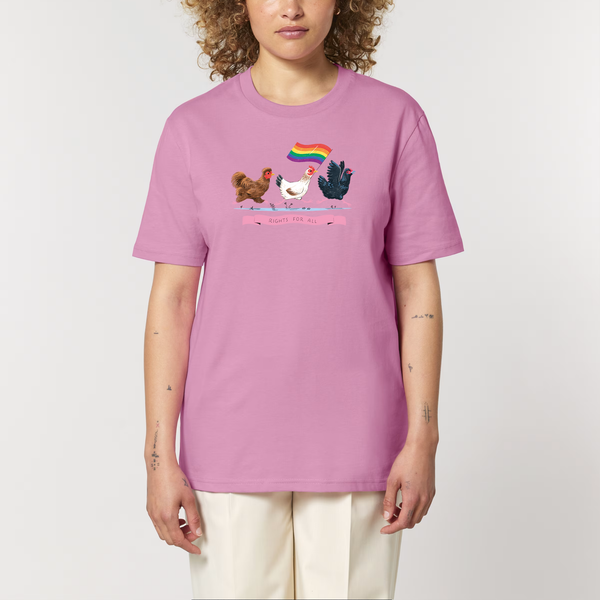 Aurora Rights For All T-paita, Bubble Pink