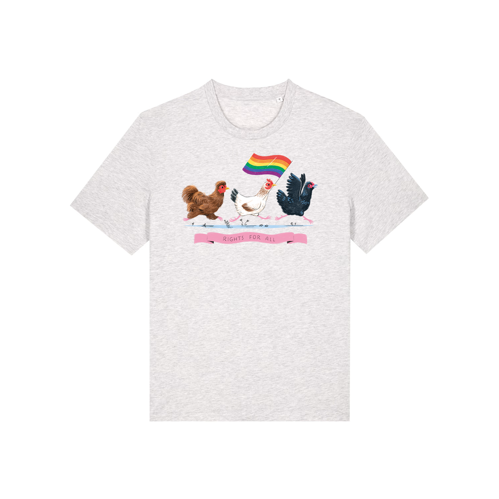 Aurora Rights For All T-paita, Cool Heather Grey
