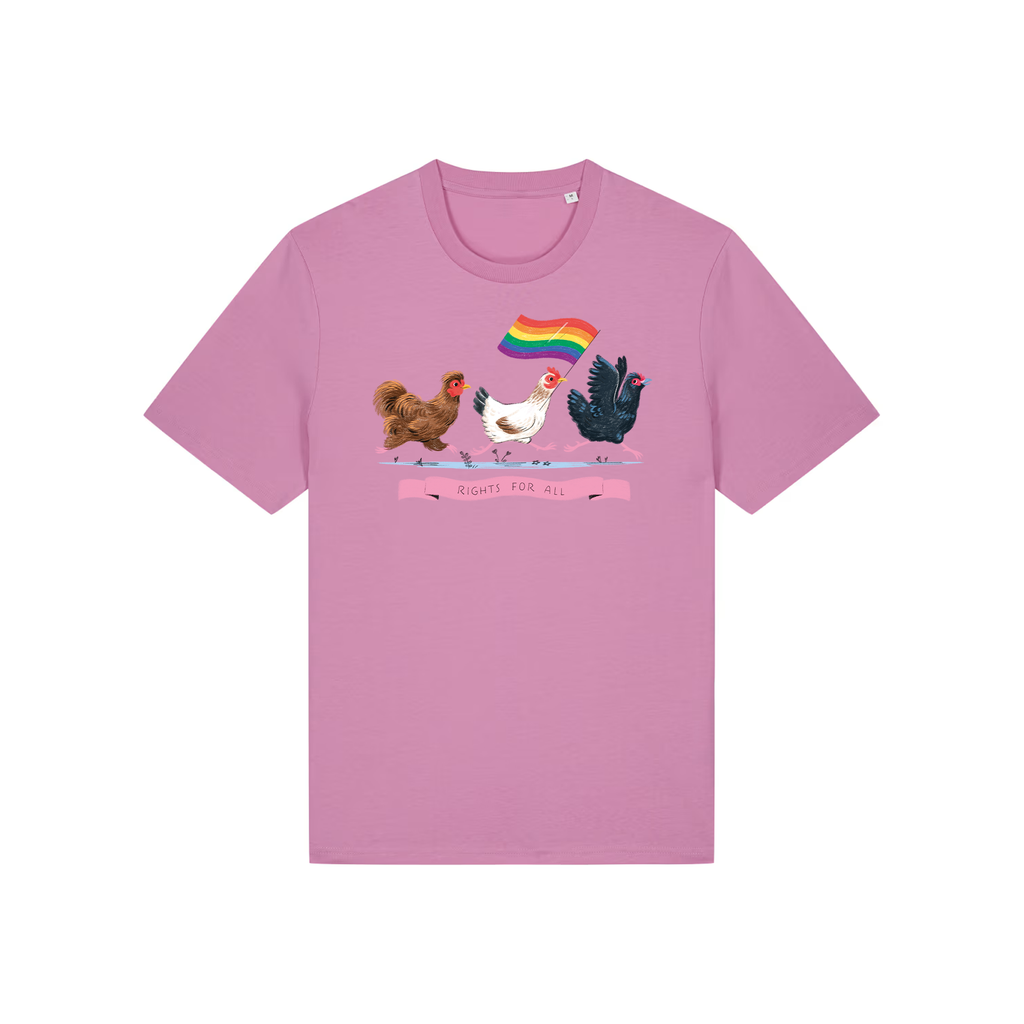 Aurora Rights For All T-paita, Bubble Pink