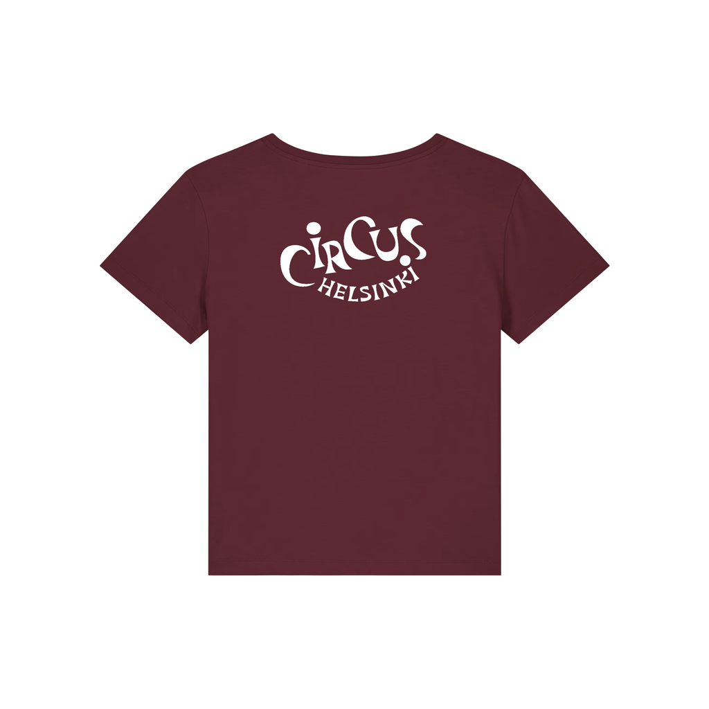 Circus Helsinki Adults Women T-Shirt, Burgundy