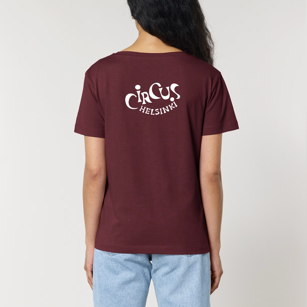 Circus Helsinki Adults Women T-Shirt, Burgundy