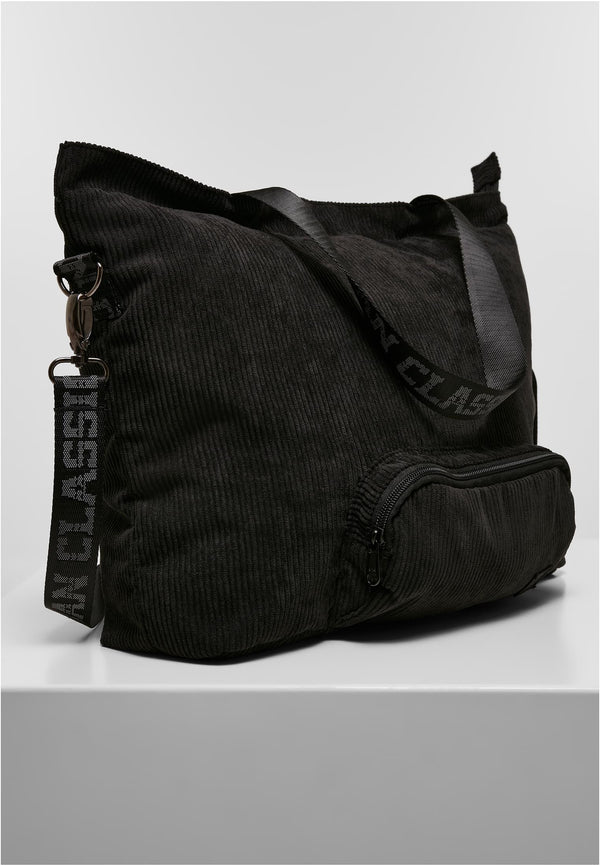 Corduroy Tote Bag, Black