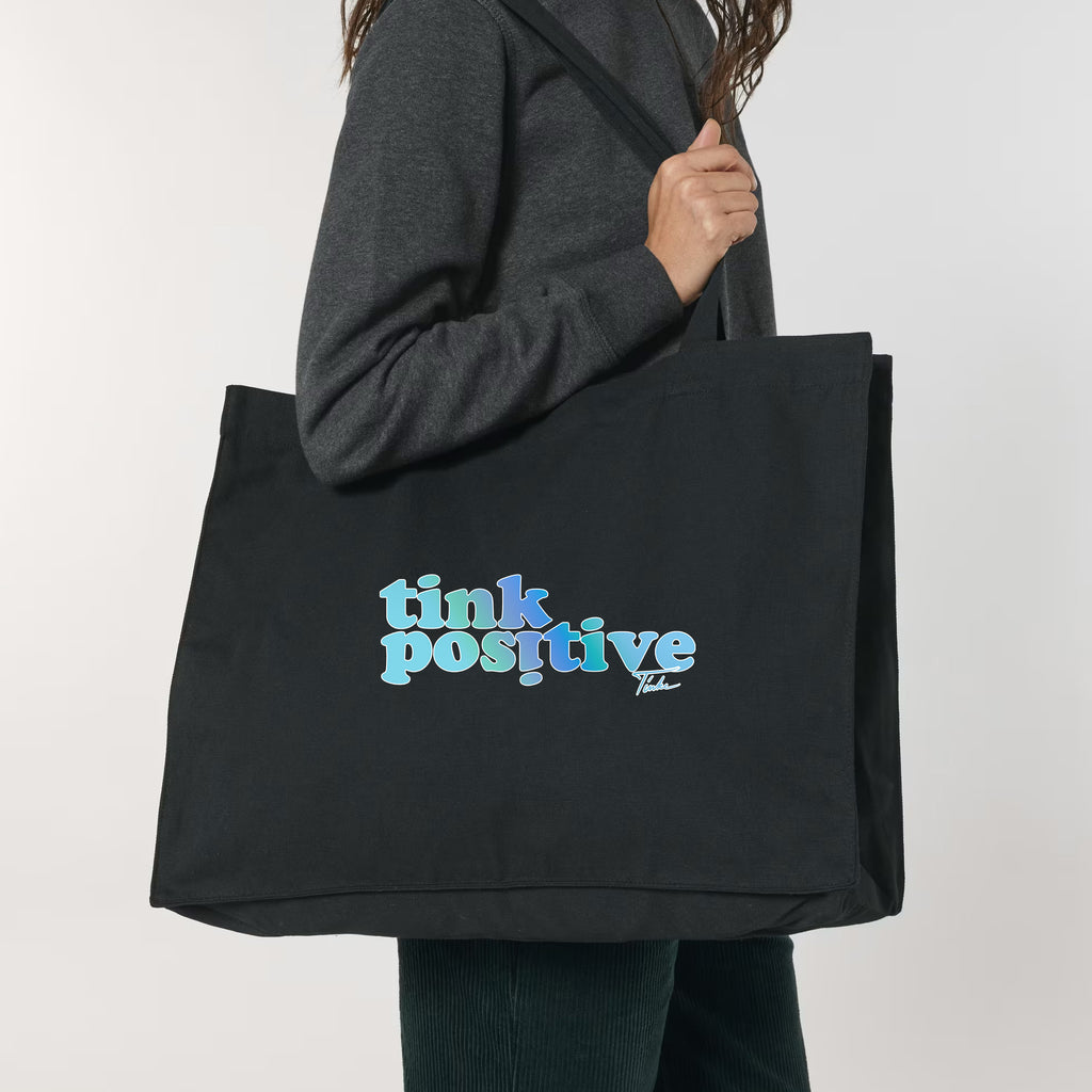 Tinkpositive ShoppingBag, Musta