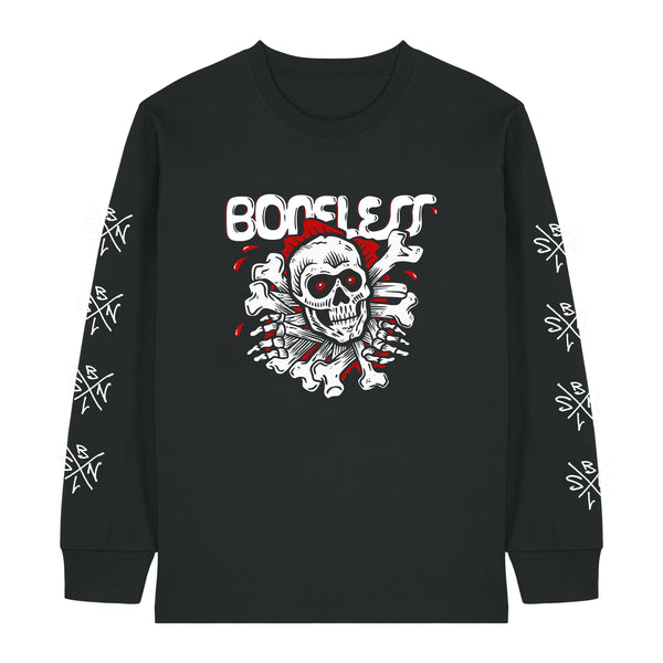 BONELESS BONES Pitkähihainen T-paita, musta