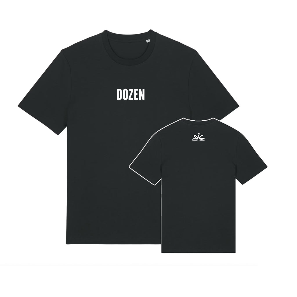 DOZEN Logo Relaxed T-paita, musta