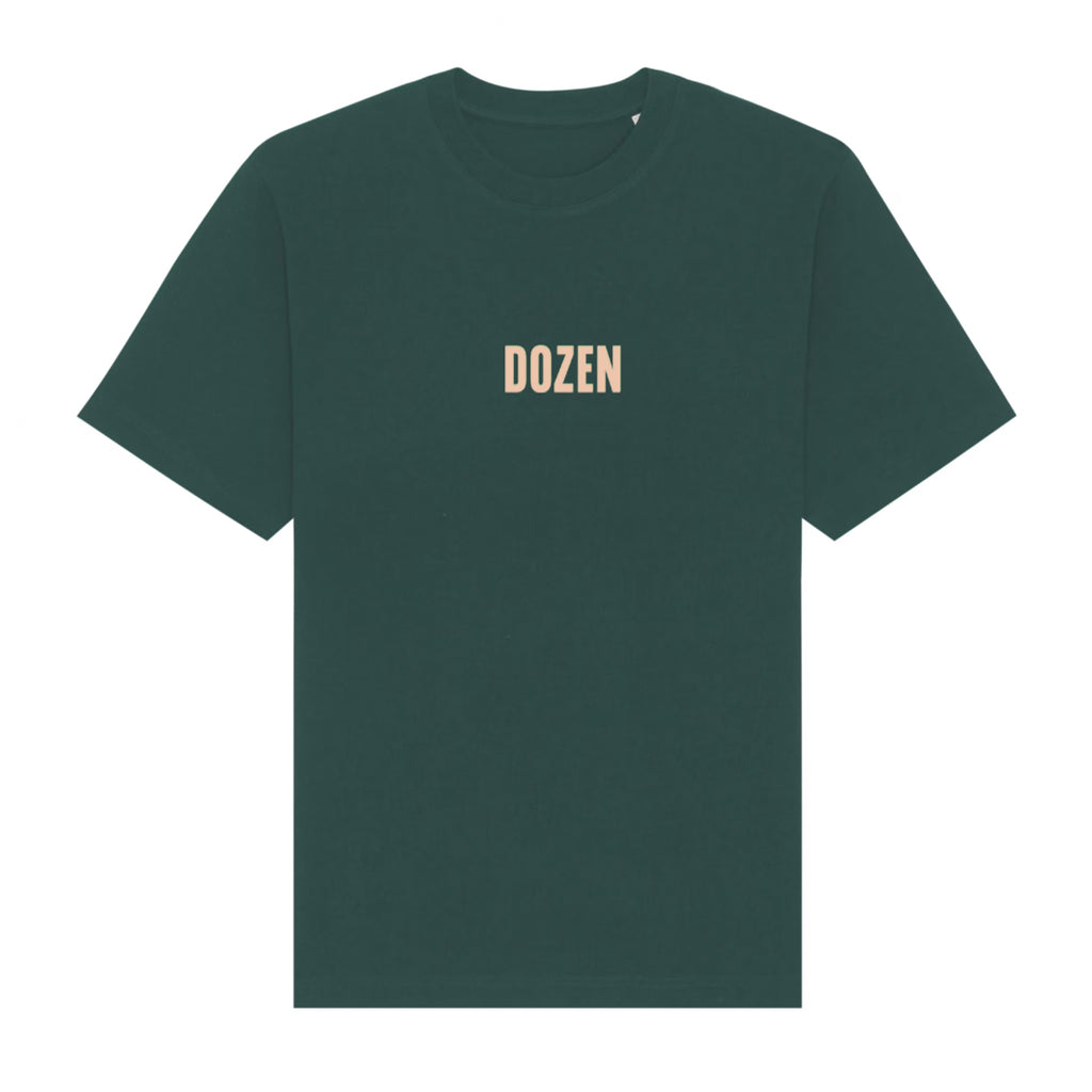 DOZEN Logo Relaxed T-paita, Glazed Green