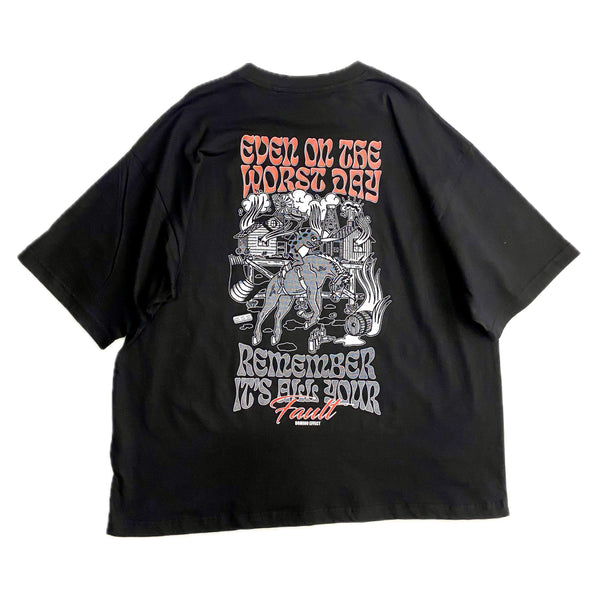 YOURFAULT Boxy T-shirt, Black