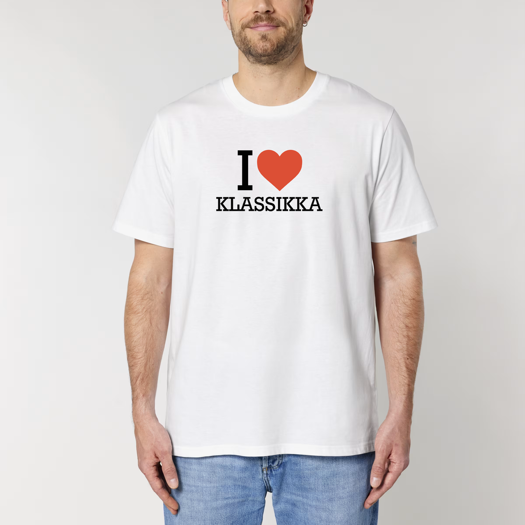 Klassikka I Love Klassikka T-paita, White